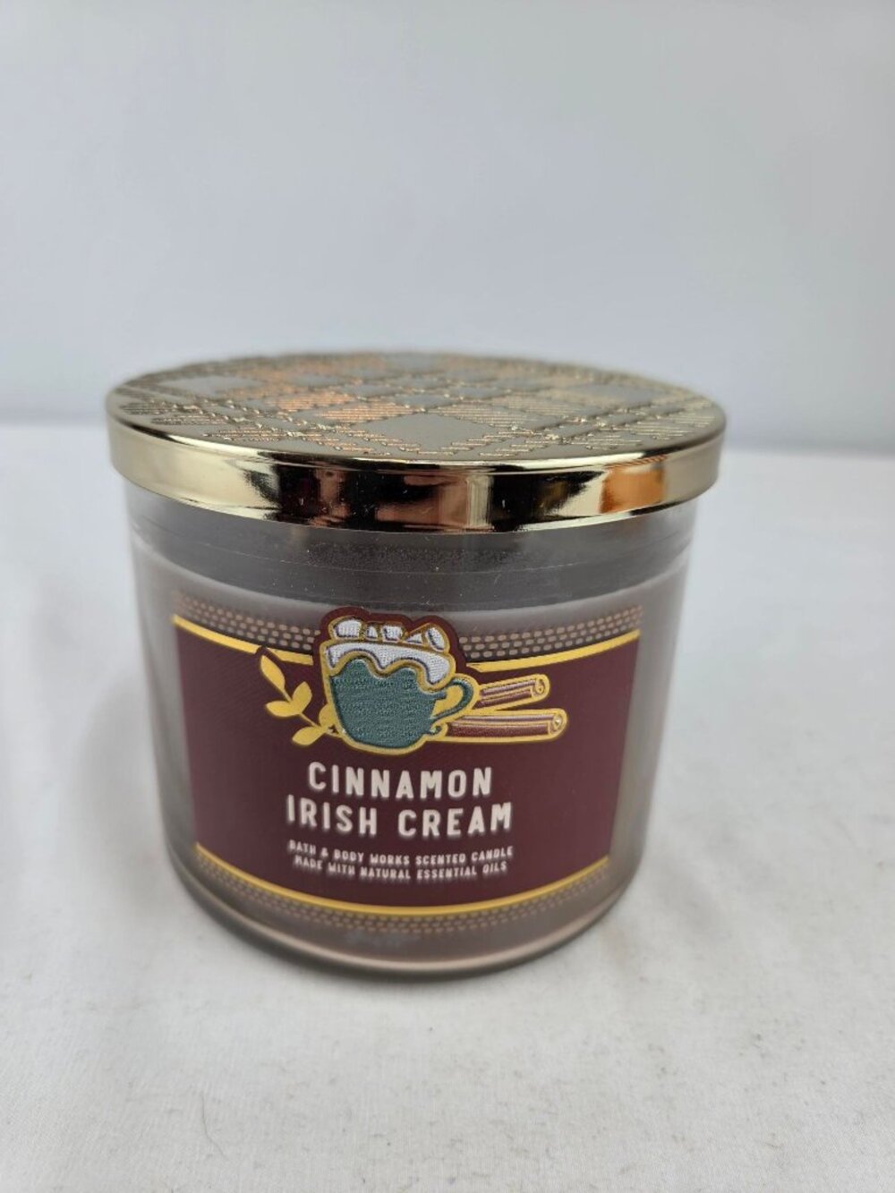Bath & Body Works Cinnamon Irish Cream 3-Wick Candle 14.5 oz NEW